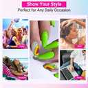 SXVME Neon Green Soft Gel Nail Tips Short Coffin Pre-colored Gel Tips Short Press on Nails Pre Applied Tip Primer Natural Acrylic Fake Nails Extensions for DIY, 300Pcs
