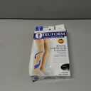 Truform 20-30 Mmhg Compression Stockings for Men & Women, Thigh High Length, Dot Top, Closed Toe, Black, Large (20-30 Mmhg) (Large (1 Pair))