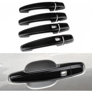 Car Door Handle Cover Compatible for Chevy Equinox 2018-2024 Accessories for 2016-2024 Malibu 2019-2024 Blazer Door Handle Protector Trim Golssy Black (with 2 Auto Locks Holes)