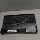 Wireless Keyboard and Mouse Combo, 2.4G Full Size Wave Keys Ergonomic Keyboard with Wrist Rest and 3-Level DPI Adjustable Wireless Ergonomic Mouse for Windows, Mac OS Desktop/Laptop/PC(Black)