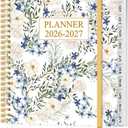 Academic Planner 2026-2027 - Weekly & Monthly Planner from July 2026 to June 2027, Agenda 2026 2027 with Inner Pocket, Elastic Band, 8.5" x 11", Crushed Flower