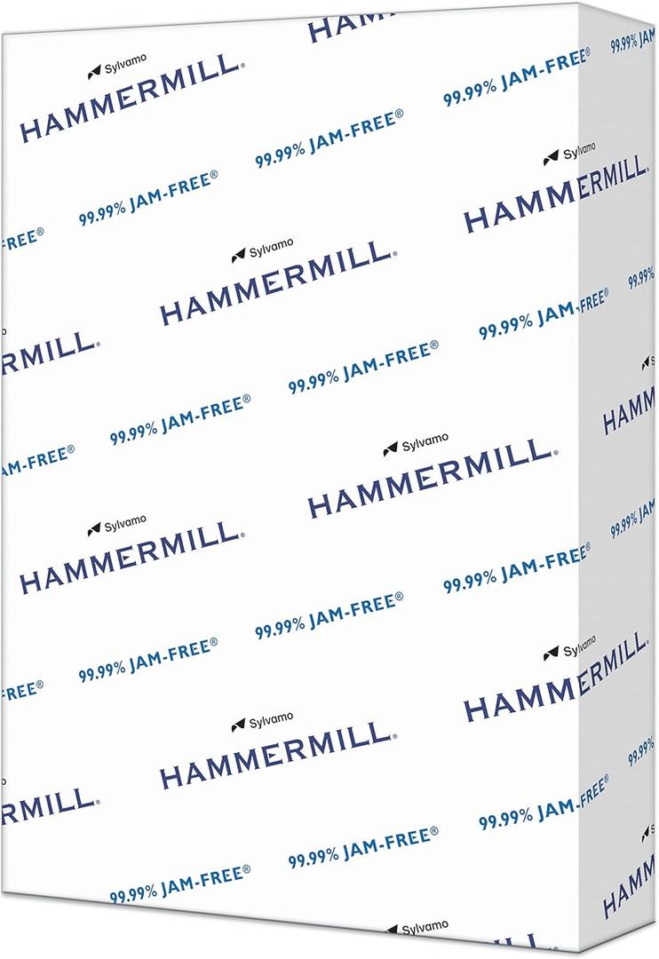 Hammermill A4 Paper, 20 lb Copy Paper (210mm x 297mm) - 1 Ream (500 Sheets) - 92 Bright, Made in the USA