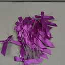 50 Pack 3" Ribbon Twist Tie Bows, Pre Tied Bows for Gifts, Bow Ties for Bags, Twist Bows for Treats, Bow Twist Ties, Bows with Twist Ties, Pretied Bows for Lollipops, Cake Pops(Dark Purple)