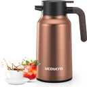 70 oz / 2L Thermal Coffee Carafe Stainless Steel - Insulated Coffee Dispenser for Hot & Cold Liquids - Perfect for Coffee, Tea, Water, Parties, Office & Home Use (Champange)