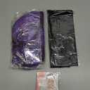 3 Pcs Halloween Costume Accessory Set Includes 16 Inch Purple Wig, Green Heart Necklace, Heart Cutout Punk Gloves for Women Adults Halloween Cosplay Party