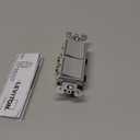Leviton 15 Amp, 120/277 Volt, Decora Single-Pole, AC Combination Switch, Commercial Grade, Grounding, 5634-GY, Gray