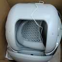 Petcove Self Cleaning Automatic Litter Box for Multi Cat - XL 65L Drum/Ultra Quiet 30-35 DB Operation / 5 Safety Sensors/Easy App Control with Ultra Fast 5 GHz WiFi - Includes Ramp & 15 Litter Bags (White 2)