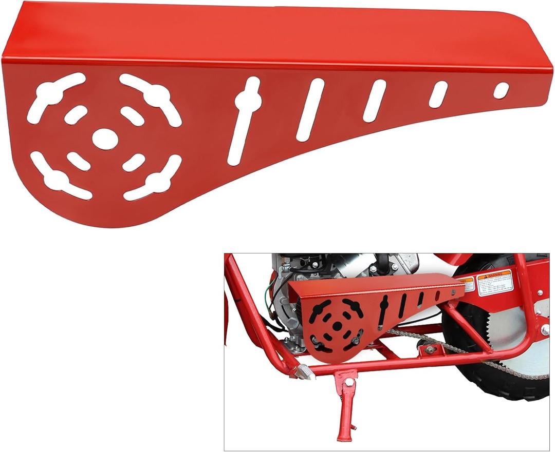 Mini Bike Chain Guard Cover for Most Mini Bikes Compatible with 5-7HP Predator 196cc 212cc 201cc Compatible with Honda Clone Tecumseh Briggs & Stratton Engines (Red)