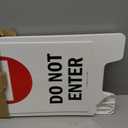 SmartSign 25 x 12 inch Do Not Enter Two-Sided Folding Floor Sign, Digitally Printed Plastic, Red, Black & White