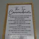 The Ten Commandments Rustic Bible Verse Framed Wall Art, 11''×16'' 