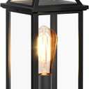 18.5" Motion Sensor Outdoor Post Lights, 360 Detection Lamp Pole Light Fixture 4 Lighting Modes, Large Waterproof Aluminum Outside Exterior Lantern for Garden, Porch, Pathway, (Black)