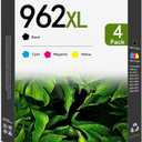 962XL Ink Cartridges Combo Pack Replacement for HP 962XL 962 Ink Cartridges OfficeJet Pro 9010 9014 9015 9018 9019 9020 9022 9025 9026 Printer (4-Pack, Black/Cyan/Magenta/Yellow)