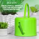 Plexon Long Spout Watering Can Indoor Plants, 40 oz Small Watering Can Pot Metal for Garden Flowers House Plants Mini, Powder Coated, for Mom Girlfriend Daughter, Green
