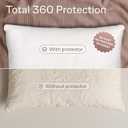 Ultra Soft Pillow Protectors with Zipper King Size - Set of 1 Breathable Pillow Covers - 100% Protection Against Stains, Dust & Dirt - Machine Washable (White)