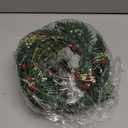 6 Pcs 8" Mini Christmas Wreaths for Kitchen Cabinet Small Christmas Candle Rings Wreaths, Front Door Pillars/Home Table Centerpieces Hanging Garlands, for Windows/Wedding Decor (No Red Ribbon)