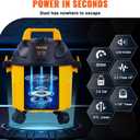 VEVOR 2.6 Gallon 2.5 Peak HP Wet and Dry Shop Vac Portable Shop Vacuum and Blower 3-in-1 with Filter, Hose and Attachments for Home and Car Cleaning Black/Yellow