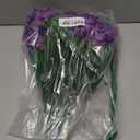 15 Bundles Artificial Flowers UV Resistant Outdoor Plants No Fade Faux Plastic Shrubs Fake Silk Flowers Window Box Garden Porch Home Decoration(Purple)