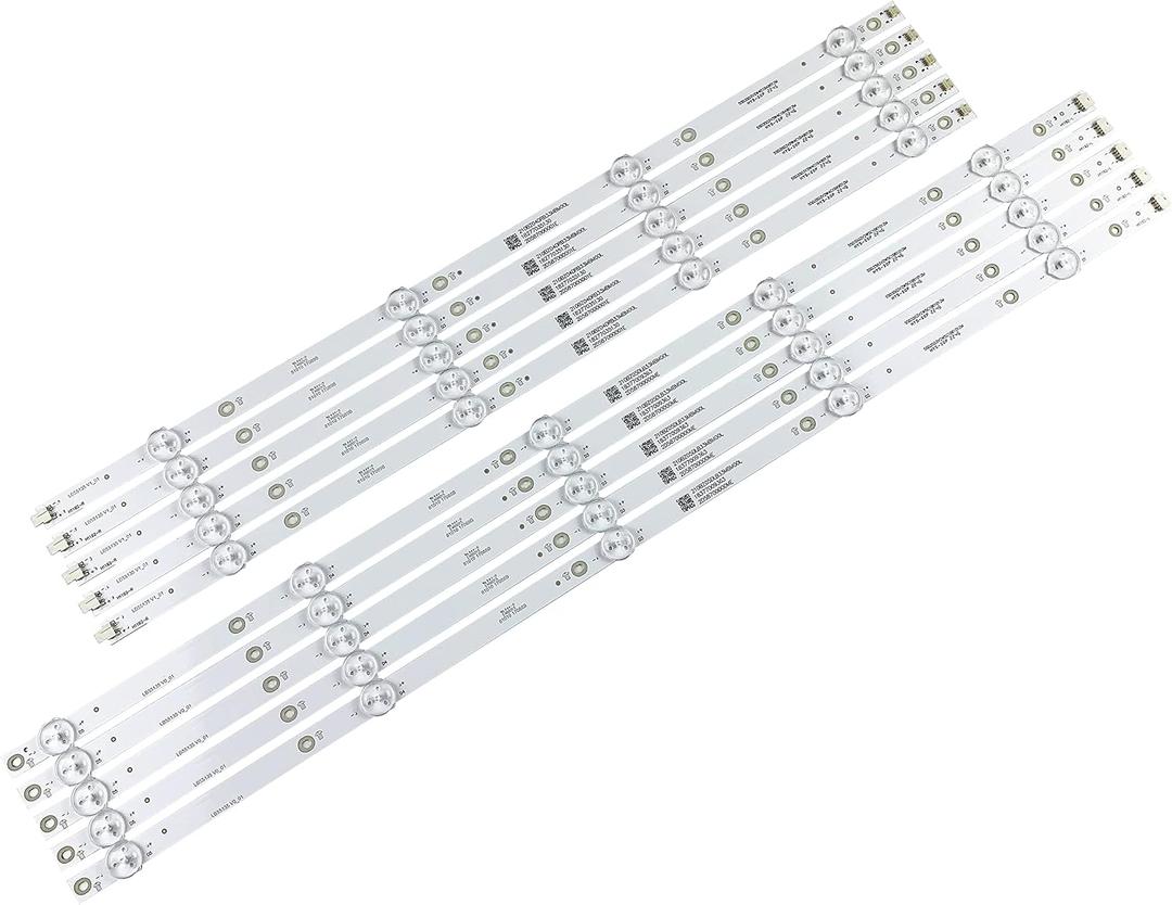 10 Pieces LED Backlight Strips for 55'' TV LB55135 NS-55DF710NA19 LBM550M0501-PJ-4(L) 55UN70006LA