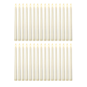 Treela 24 Pcs Flameless Taper Candles Battery Operated Bulk Fake 11 Inch Candles Light LED Candlesticks Flickering Tapered for Wedding Halloween Christmas Decoration、(Ivory,Basic)