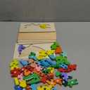 LovesTown Animal Wooden Puzzle for Toddlers, Learning Jigsaw Alphabet and Number Blocks Educational Toy