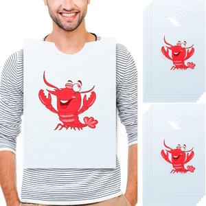 SATINIOR 30 Piece Lobster Bibs 23 Inch Crawfish Boil Party Supplies Crab Plastic Seafood Funny Bibs for Adult Size
