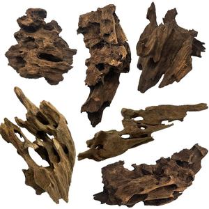 PINVNBY 6 PCS Natural Driftwood for Aquarium Decor 3.9" - 7.8" Large Driftwood for Reptile Tank Fish Aquarium Driftwood Branches Terrarium Decoration Assorted