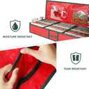 2 x Christmas Gift Wrapping Paper Organizer Storage Bags,Plastic Container for Holiday Supplies & Accessories, Gift Bag Organizer, Under Bed Wrapping Paper Storage (Red)