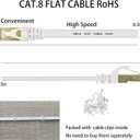 DEFACE Cat 8 Ethernet Cable 25 Ft Cat8 Internet Cable Flat Gigabit High Speed Shielded RJ45 LAN Cable for PS4, Xbox, Router, Modem, Gaming,White