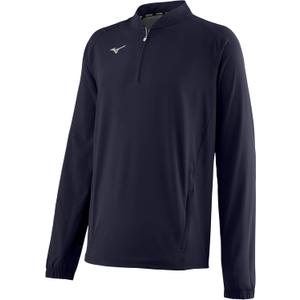 Mizuno boys Youth Gametime Long Sleeve Hitting Jacket (Large, Navy)