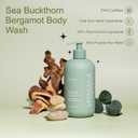 Natural Body Wash for Sensitive Skin, 16oz Sea Buckthorn & Bergamot Scent, 98.9% PlantDerived, EWG Verified, Hypoallergenic, ParabenFree, SulfateFree, CrueltyFree