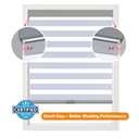 Persilux Blackout Cordless Zebra Blinds for Indoor Windows, Sheer Shades, with Upgraded Cassette, Dual Layers Light Control for Day and Night for Bedroom, Easy to Install (34.5" Wx64 H, Light Grey)