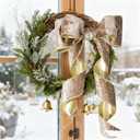 LaRibbons Brown Velvet Ribbon Wired, Luxury Christmas Ribbon for Gift Wrapping, Tree, Wreath Bows, Outdoor and Holiday Decor  2.5 Inch x 10 Yards (Camel)