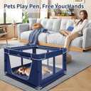 Puppy Playpen Indoor for Dog Small Pets, Dog Playpen 42x42 x25 inch, Dog Play Pen Indoors with Gate, Oxford Fabric Pet Exercise pens for Puppy, Anti-Tipping Dog Enclosure with Zipper Door