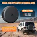 Moonet Tire Cover with Camera Hole, for Jeep Wrangler JL with Back-up Camera, Sport & Sahara (2018-2025), Fits 245/75R17, 255/75R17, 255/70R18