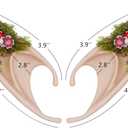 2 x FRESHME Mushroom Elf Ears Adult - Handmade Soft Pixie Fairy Ears with Moss Mushroom and Flower Non Piercing Woodland Forest Elven Ear Cuff for Women Christmas Renaissance Halloween Cosplay Accessories