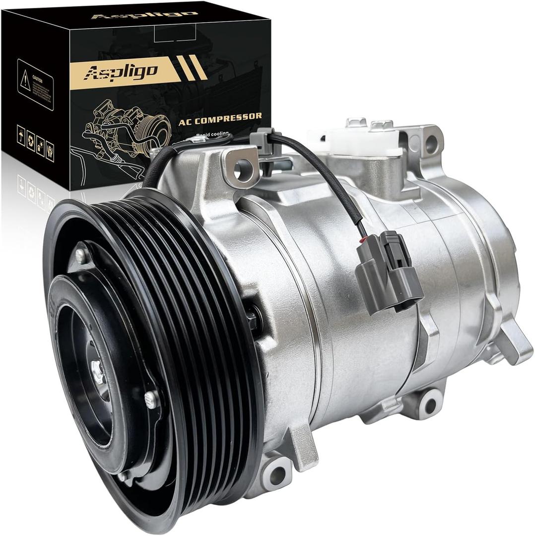 Air Conditioner AC Compressor with Clutch Fits for Honda Accord 2003 2004 2005 2006 2007 2.4L, CO 28003C, 10345430, 140155,10349951,1521609, 1028003,1128003, 38800RAAA01, 38810RAAA01, 38810RBA006