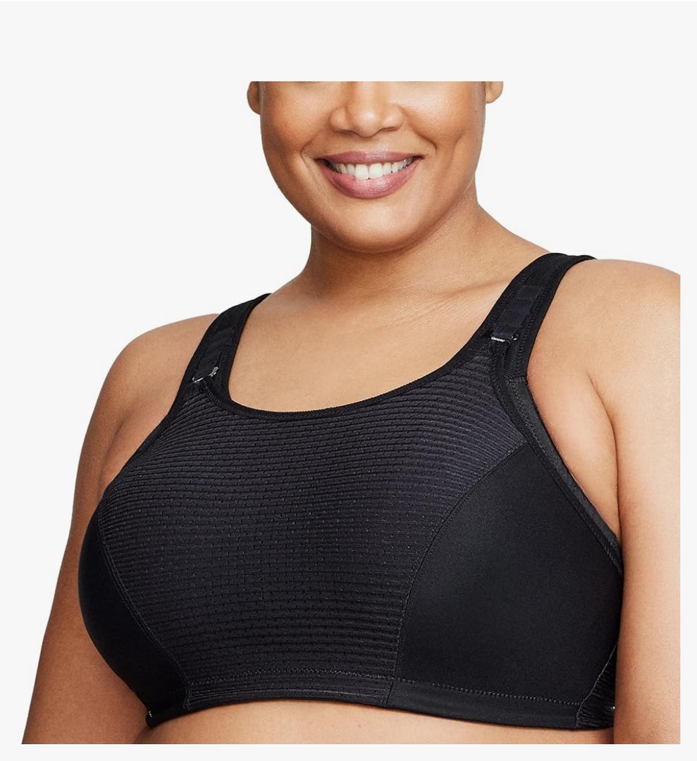 Full Figure Plus Size Custom Control Sports Bra Wirefree #1166,46I