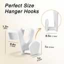 HOUSE DAY Space Saving Hanger Hooks 60 Pack, White Clothes Hanger Connector Hooks, Heavy Duty Hangers Hook Space Saver, Sturdy Hanger Connector Hook, Premium Cascading Hangers for Closet