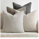 MIULEE Pack of 4 Couch Throw Pillow Covers 18x18 Inch Neutral Soft Decorative Chenille Pillow Covers Farmhouse Boho Cushion Covers for Mid Century Modern Spring Home Decor Sofa Bedroom Living Room