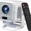 Mini Projector with Wifi and Bluetooth ,Native 1080P 4K Support Portable Projector with Android TV OS,180 Rotatable,AI Auto Focus & Keystone,35"-130" Screen Video Projector