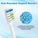 6 Pack Replacement Replacement Brush Heads for - Flossing Toothbrush Compatible with Sonic Fusion SF01/SF02 and Sonic Fusion 2.0 SF03/SF04- White with Caps