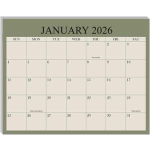 2026-2027 Magnetic Fridge Calendar - January 2026 Until June 2027 - The Perfect Monthly Refrigerator Calendar With Minimal Designs for Organizing, 8.5" x 11", Cyan
