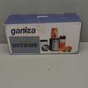 Ganiza Blender for Smoothies, 14Pcs Personal Blender for Shake and Smoothies for Kitchen with 3 Portable Cups (1x24oz & 2X17oz), Single Serve Smoothie Maker, Nutritious Recipe (Black Silver)