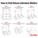Aviditi White Deluxe Literature Mailing Boxes, 11 1/8" x 8 3/4" x 5", Pack of 50, Crush-Proof, for Shipping, Mailing and Storing