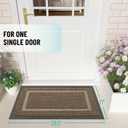 OLANLY Front Door Mat Indoor Outdoor Entrance, Waterproof All-Season, All-Weather Doormat, Sturdy Natural Rubber, Fade Resistant, Low Profile, Easy Clean Patio Porch Entryway Mat, 29.5x17, Brown