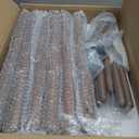 GREENSTELL Coat Rack with 8 Hooks, Wooden Coat Rack Freestanding with Shelf, Coat Tree with 4 Height Options 50.5"-72.6", Coat Hanger Stand for Bags, Clothes, Umbrellas, Hats, in Home, Brown