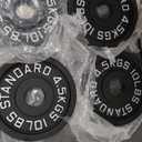 2-Inch Olympic Cast Iron Weight Plate for Strength Training & Powerlifting, Durable Gym Weights, 10LBS, 4-Pack