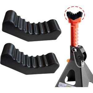 3Ton Car Jack Stand Pad Rubber Slotted Guard Support Block Lifting Lift Frame Rail Pinch Protector Anti-Slip Floor Cushion (Black)