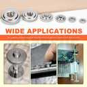 Tanstic 46Pcs Round Knurled Thumb Nuts Conector Lock Adjusting Nuts M3 M4 M5 M6 M8 M10 Female Threaded Thin Type with Nickel Plated
