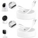 2 Pack 25ft Micro USB Extension Cable Compatible with eufy Security Indoor Cam E220/P24, Flat Power Cable for eufy Security Indoor Cam C120, Weatherproof Charging Cord with 24* Cable Clips